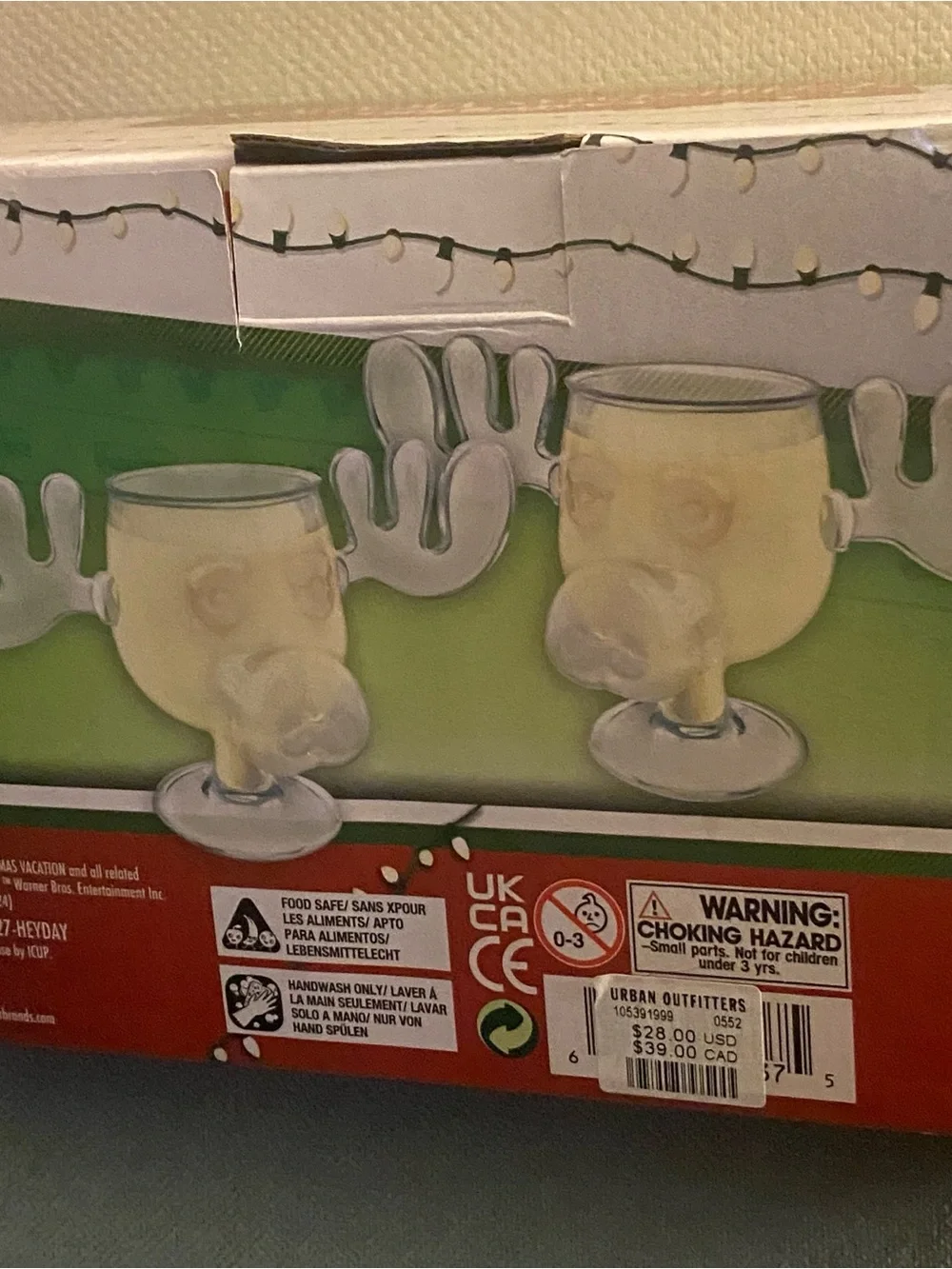 National Lampoon's Christmas Vacation Acrylic Moose Mug 4.5oz 2 Pack NIB